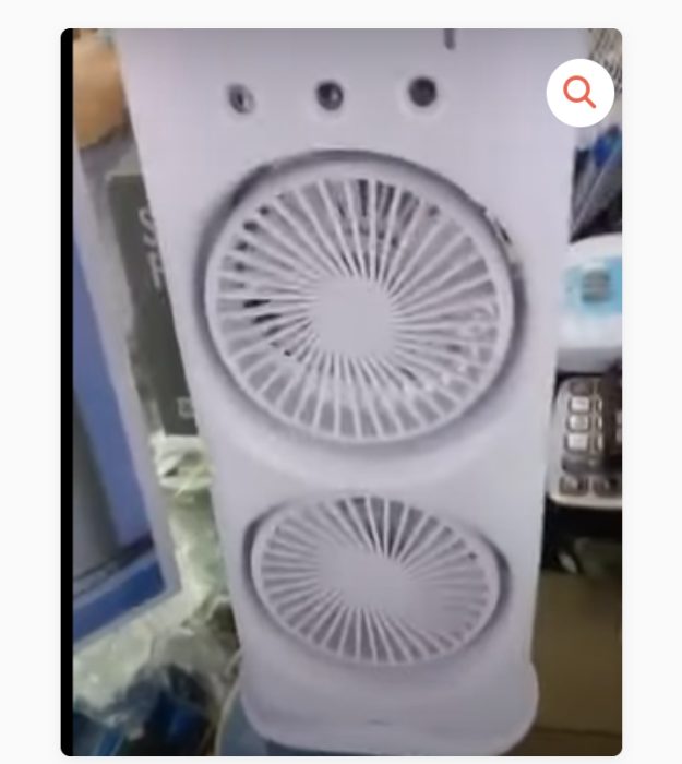 Rotating rechargeable fan with AC remote control